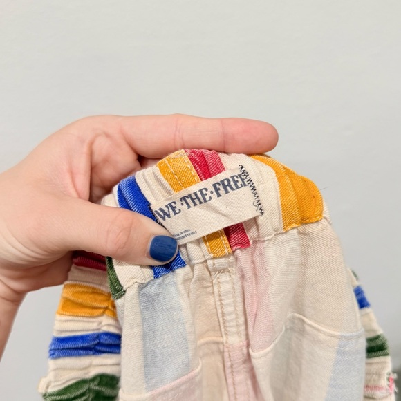 Free People We The Free Ridley Baja Pull On Trouser Pant Stripe Women Size Small - Picture 8 of 11